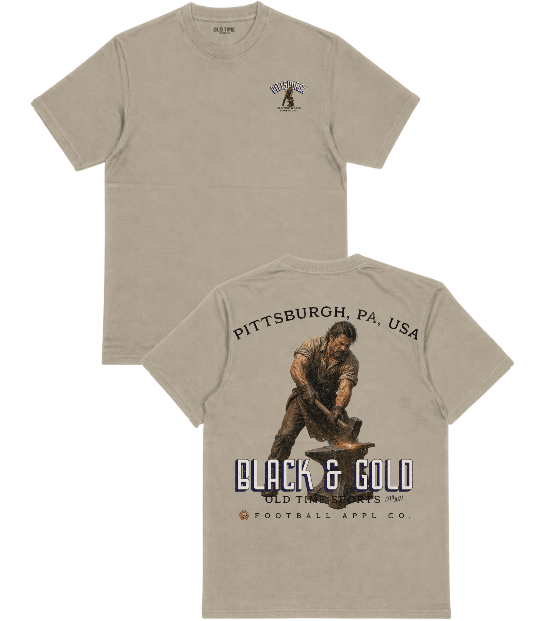 Black & Gold T-Shirt - Old Time Sports