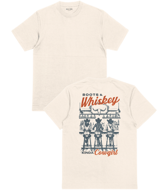 Boots & Whiskey T-Shirt - Old Time Sports