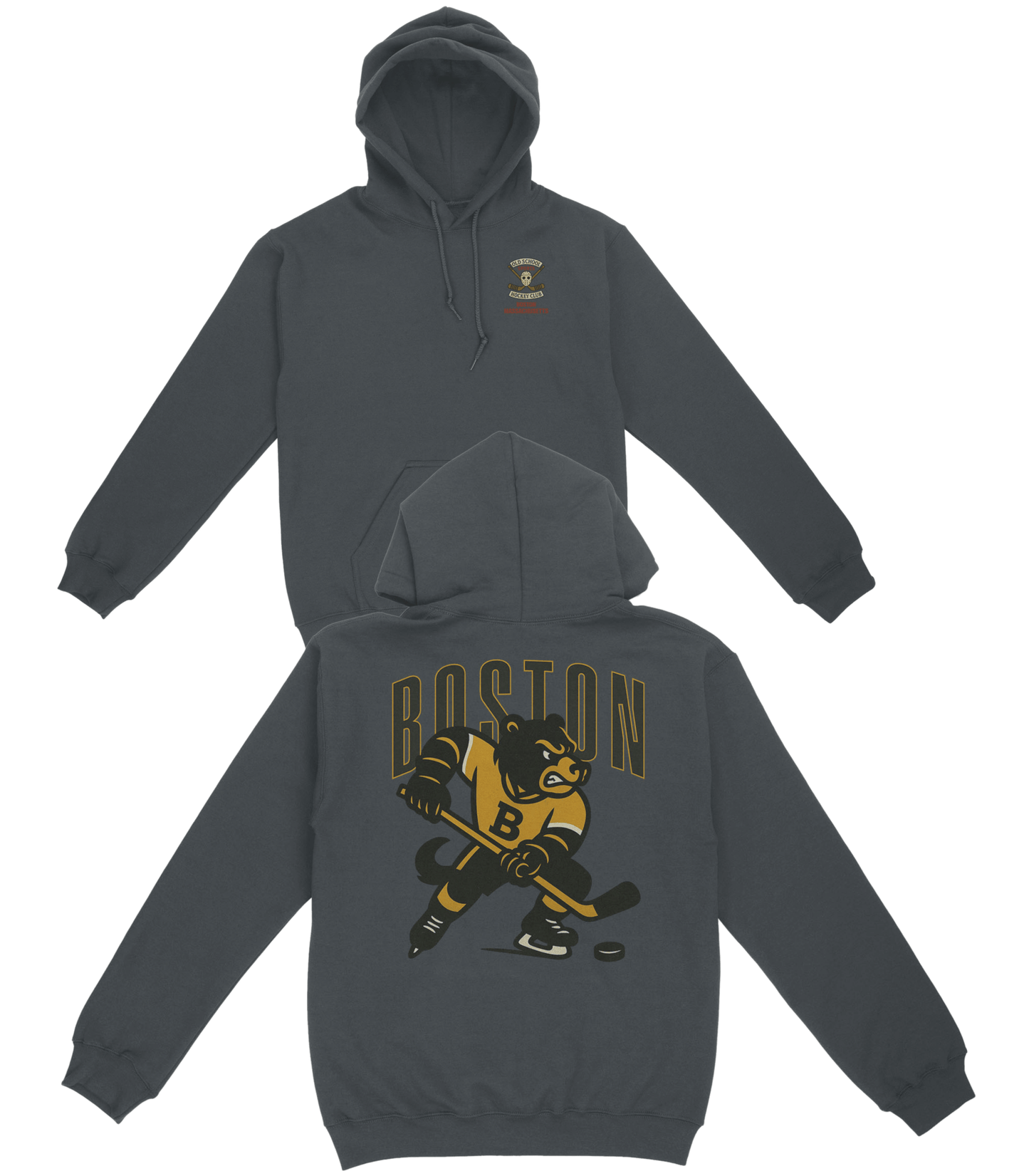 Boston Hockey v1 Basic Hoodie - Old Time Sports