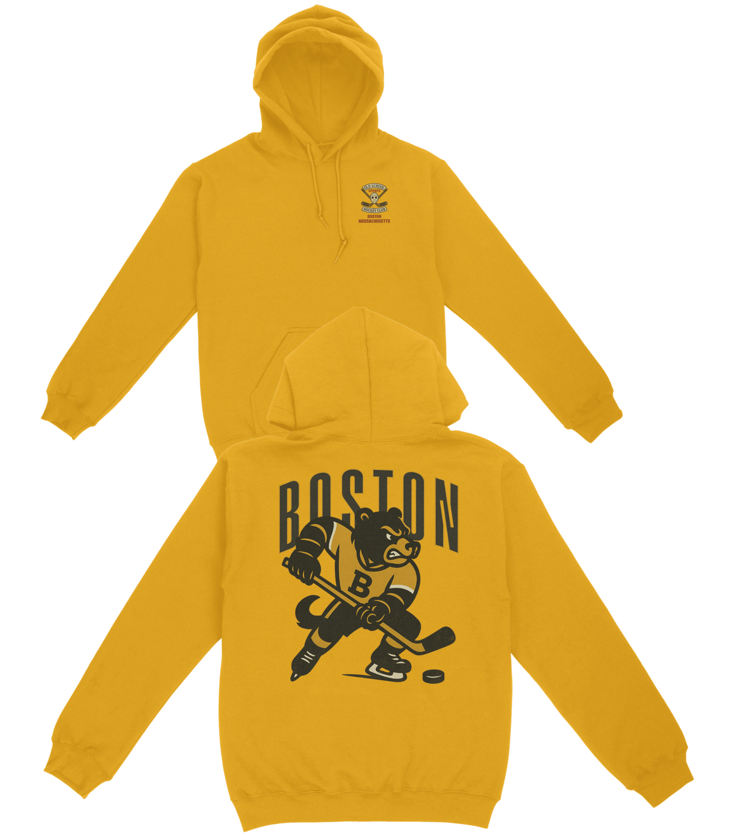 Boston Hockey v1 Basic Hoodie - Old Time Sports