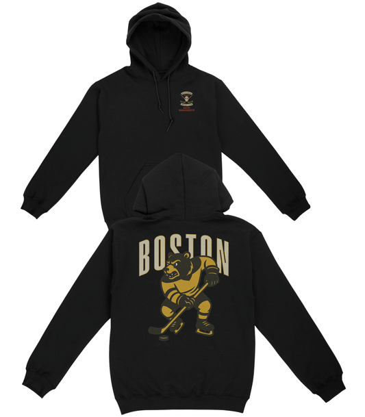 Boston Hockey v2 Basic Hoodie - Old Time Sports