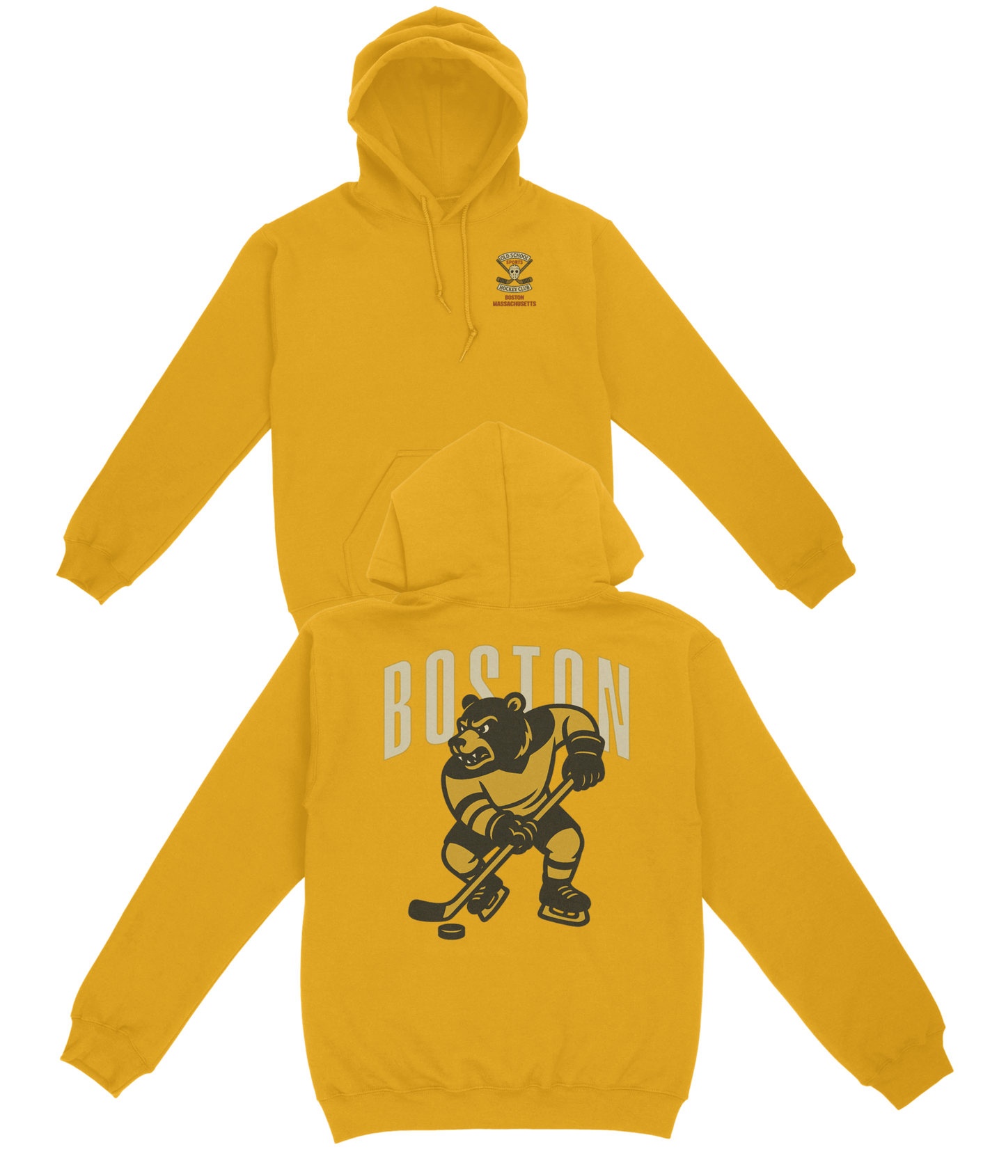 Boston Hockey v2 Basic Hoodie - Old Time Sports