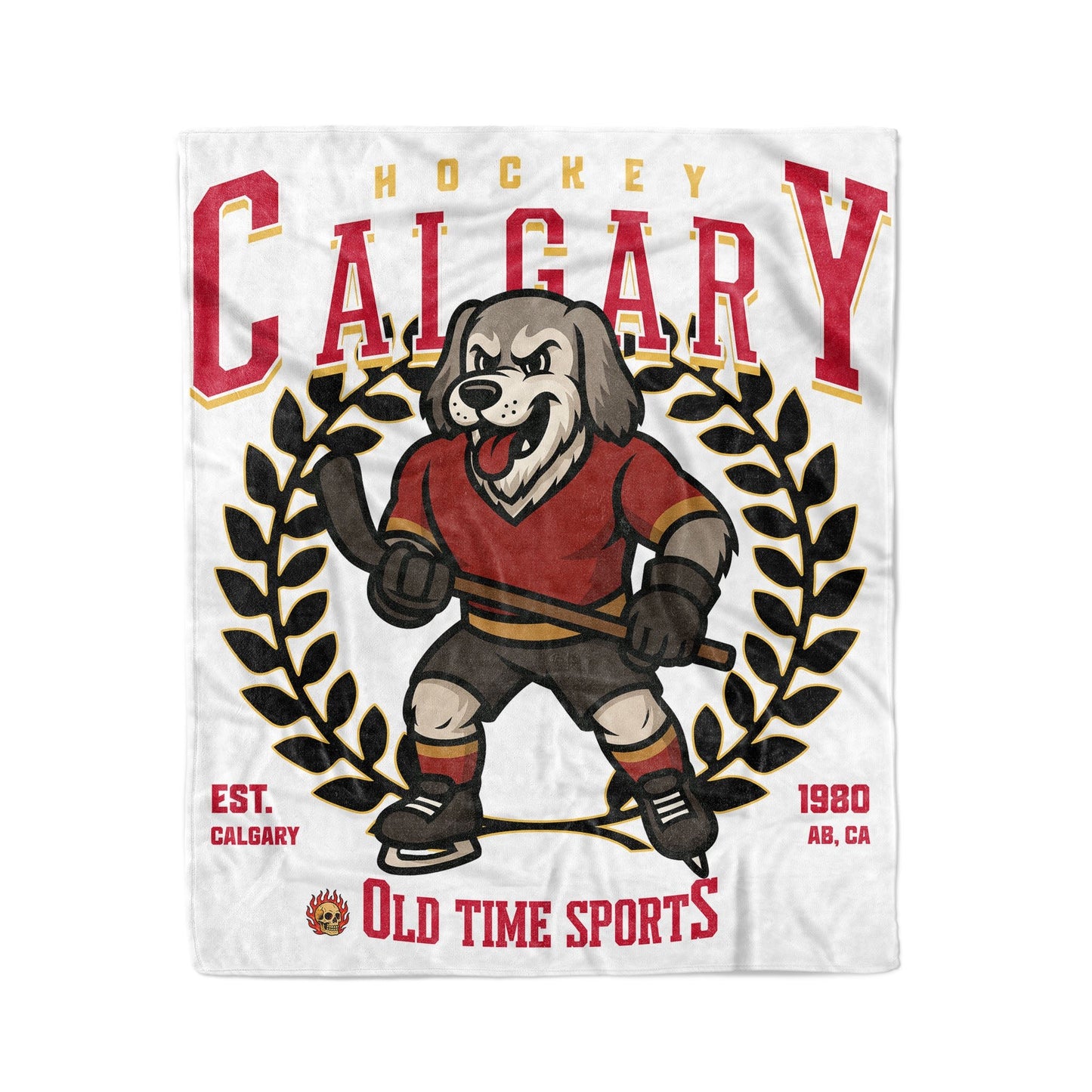 Calgary Hockey 50x60in Fleece Blanket - Old Time Sports