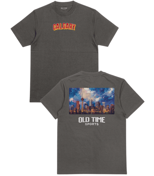 Calgary Hockey Cityscape T-Shirt - Old Time Sports