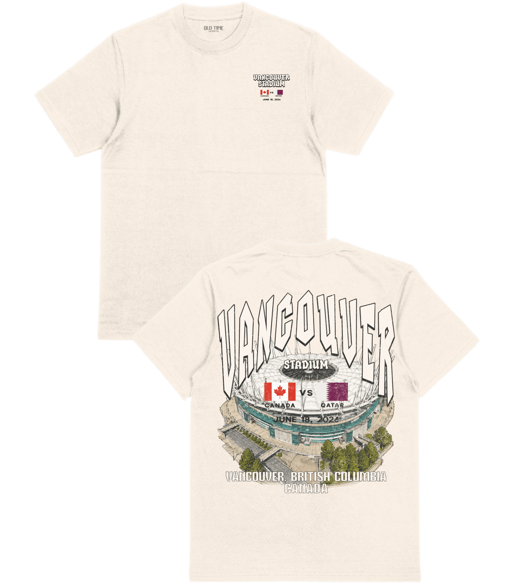 Canada VS Qatar T-Shirt - Old Time Sports