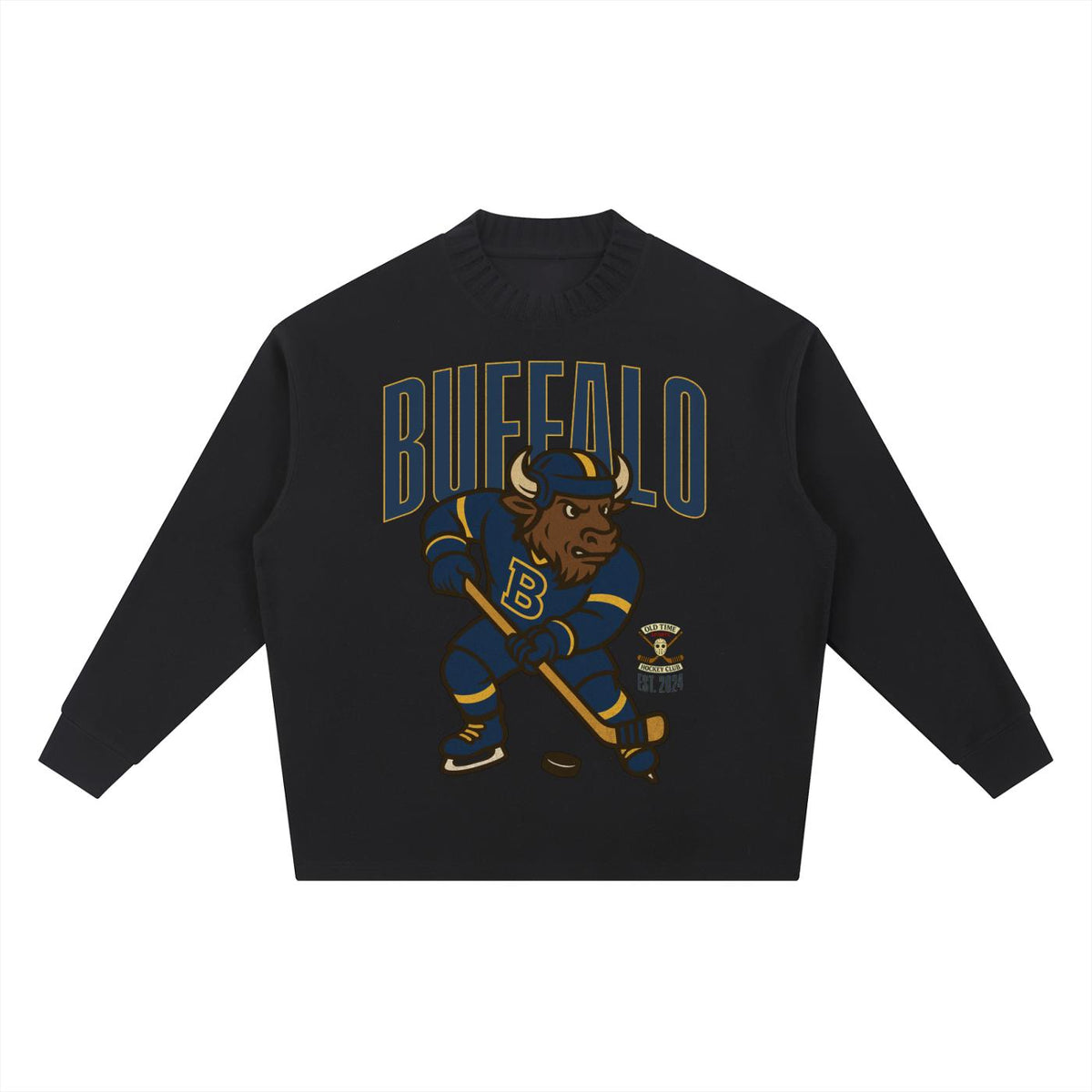 buffalo,hockey,one,unisex,knitted,sweater,tapstitch,dtg