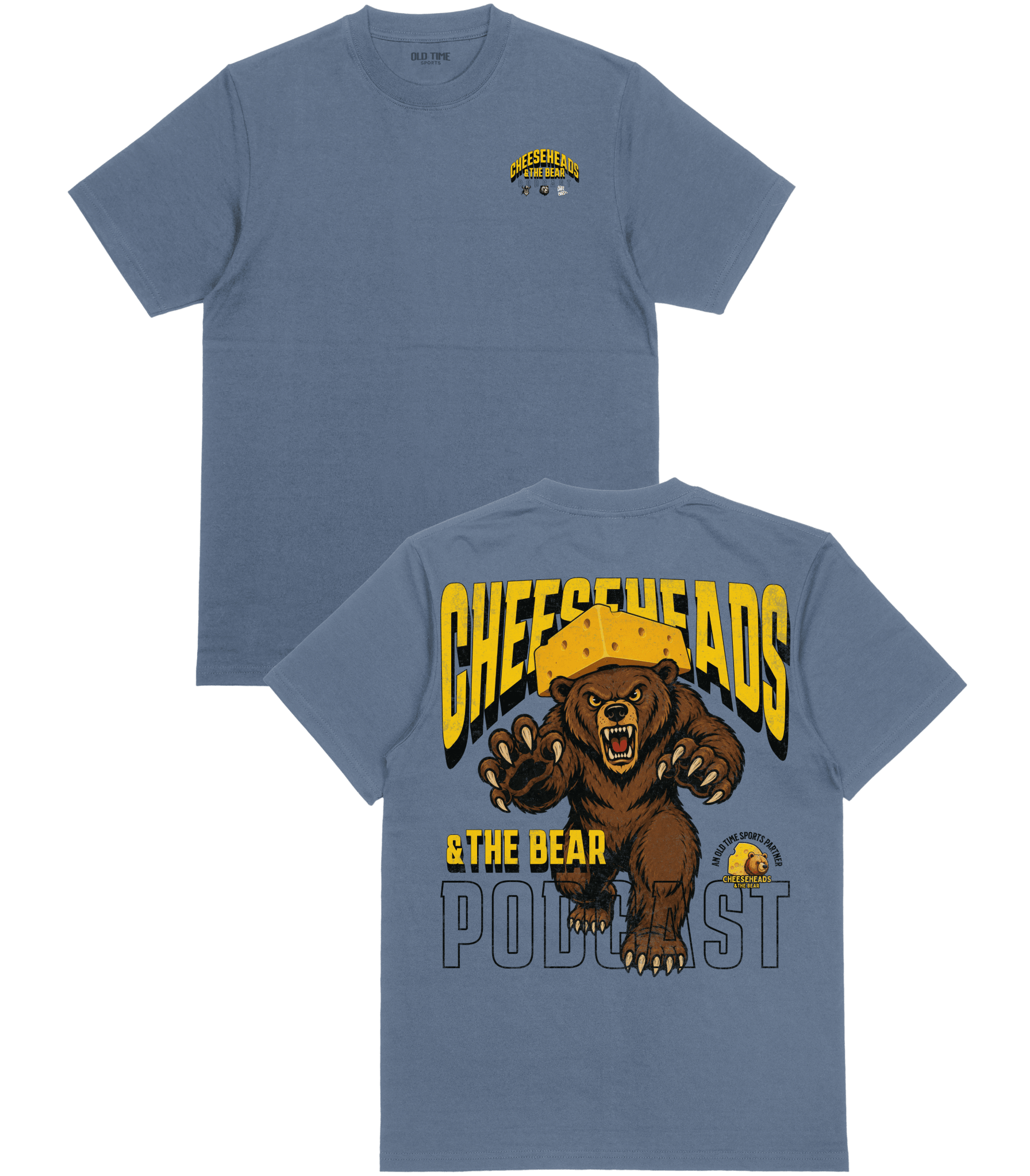 Cheeseheads & The Bear T-Shirt - Old Time Sports