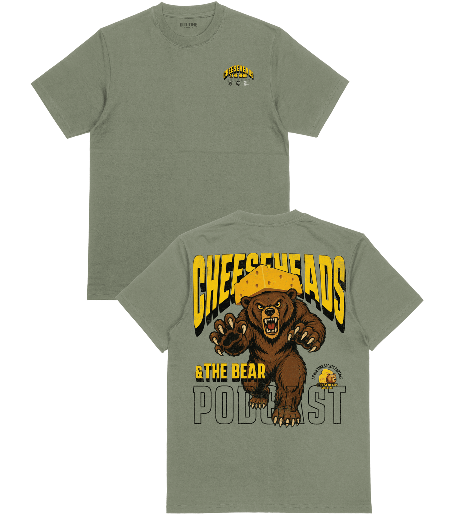 Cheeseheads & The Bear T-Shirt - Old Time Sports
