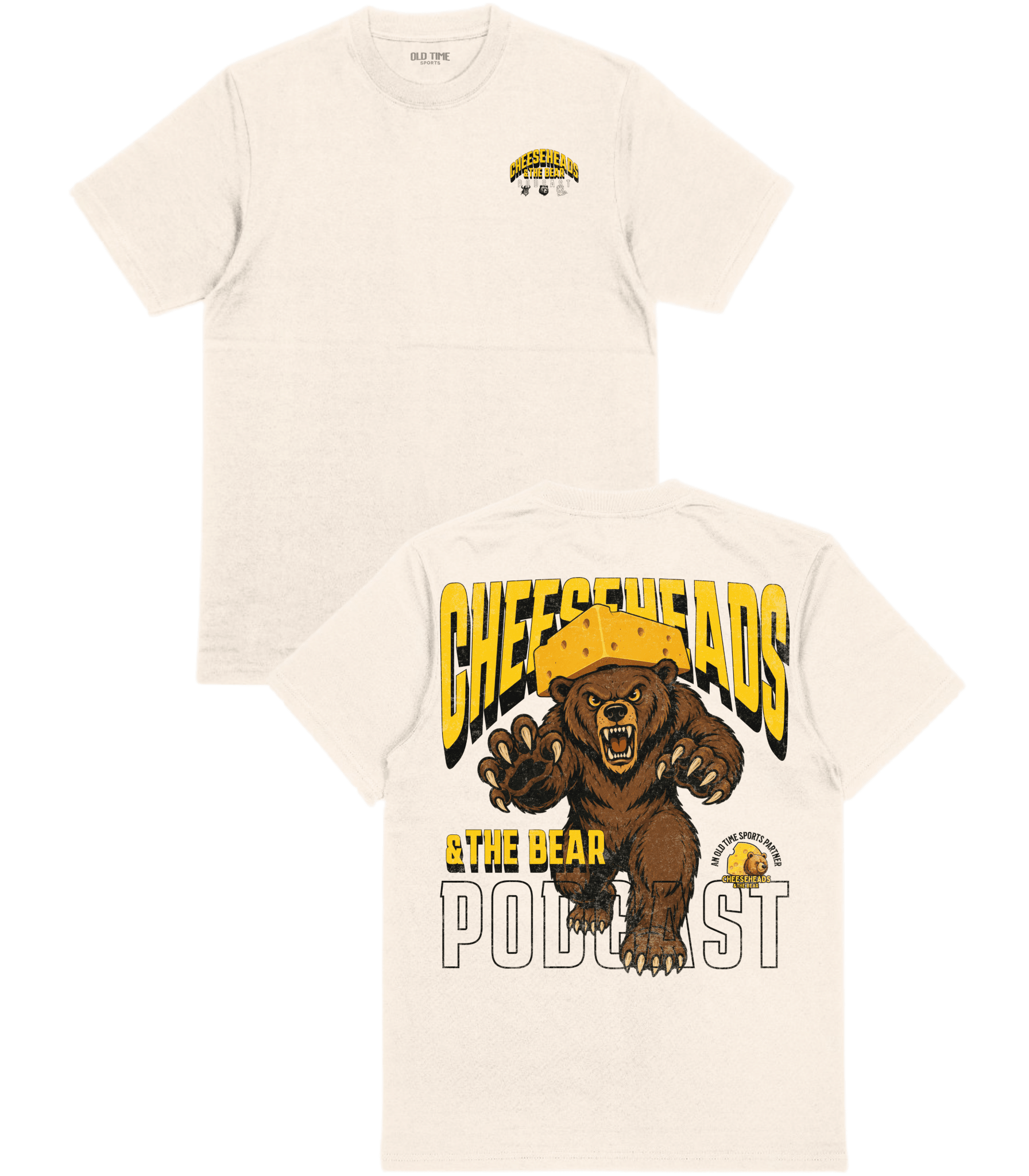 Cheeseheads & The Bear T-Shirt - Old Time Sports