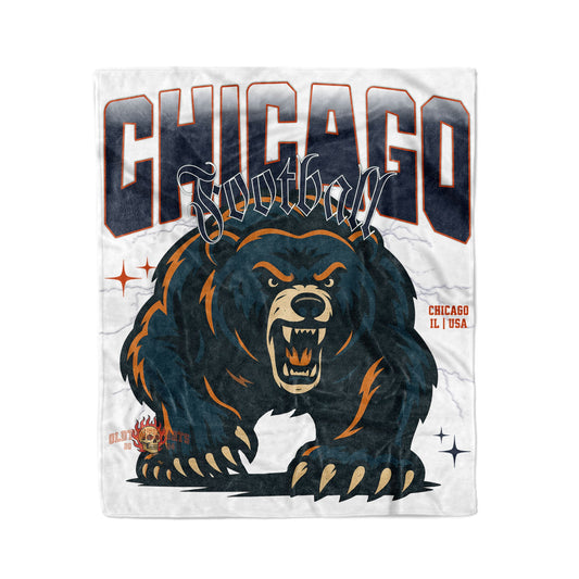Chicago Football 50x60in Fleece Blanket - Old Time Sports