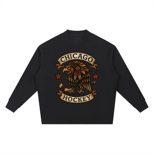 Chicago Hockey Knitted Sweater - Old Time Sports