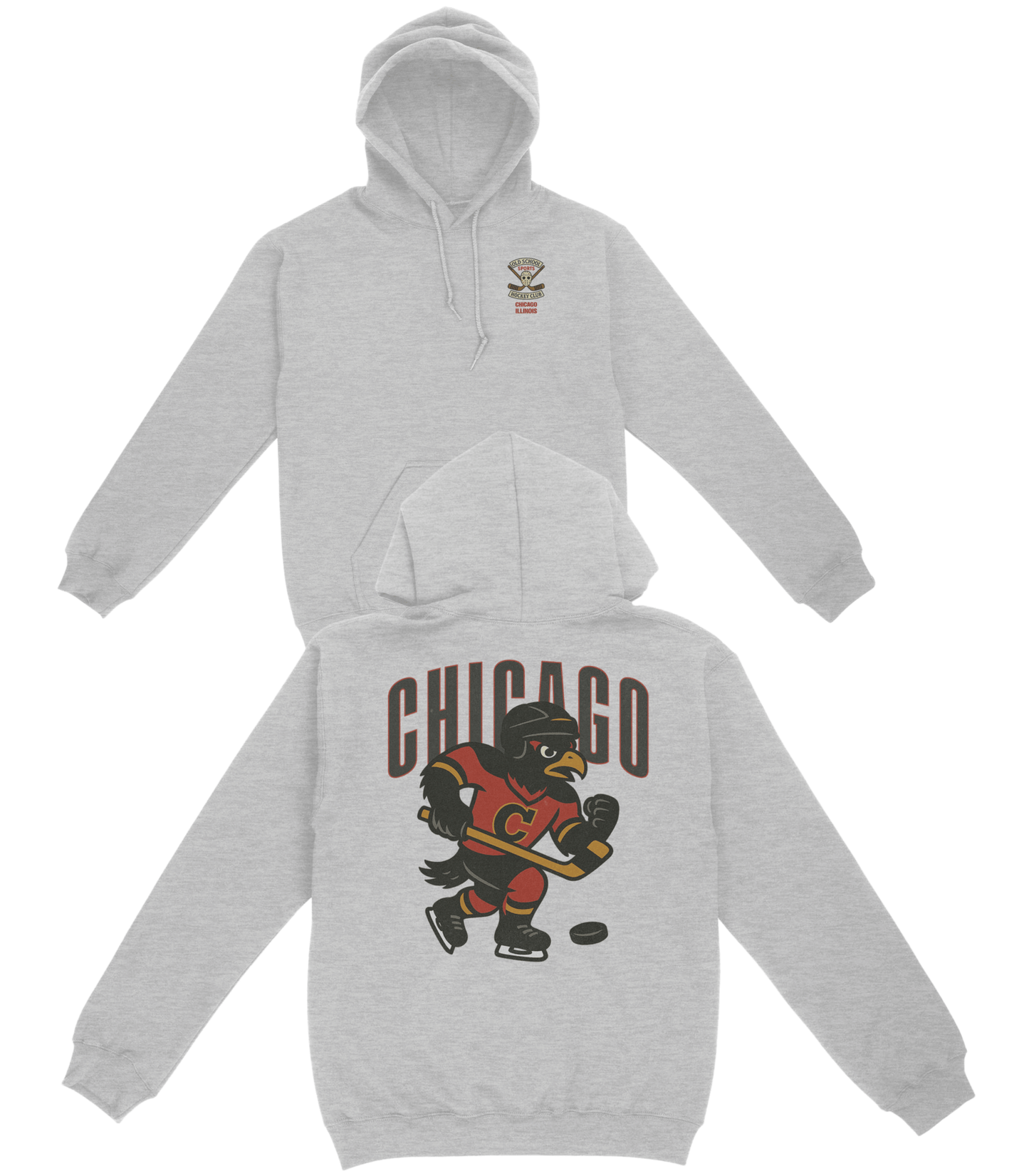 Chicago Hockey v1 Basic Hoodie - Old Time Sports
