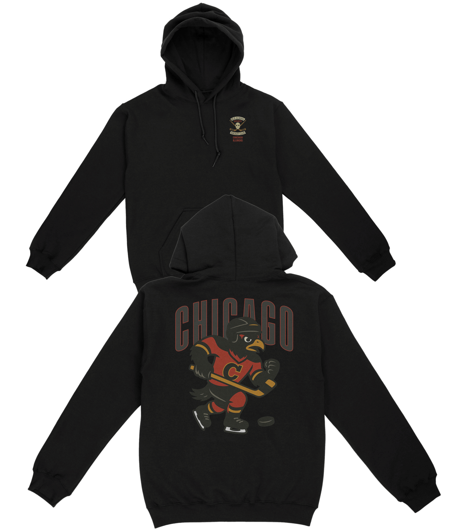 Chicago Hockey v1 Basic Hoodie - Old Time Sports