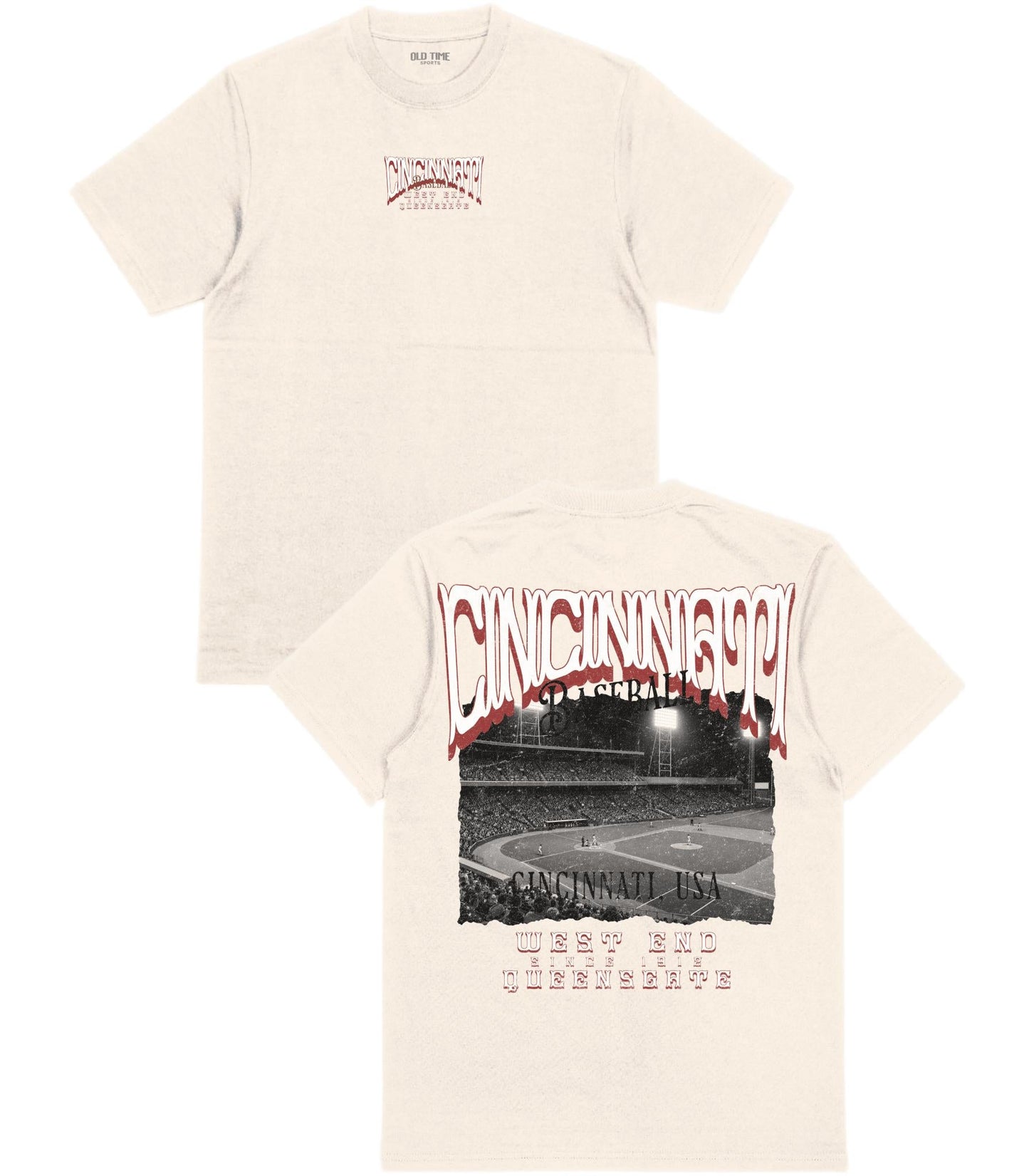CIN Baseball Poster T-Shirt - Old Time Sports