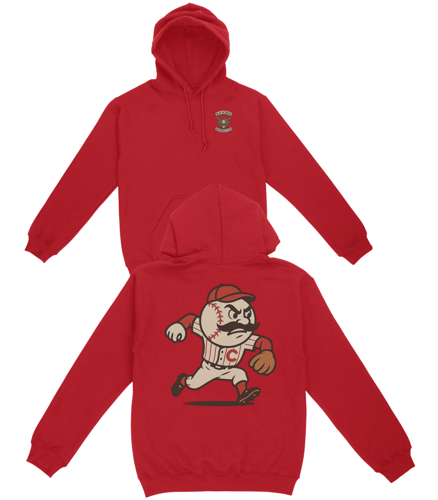 Cincinnati Baseball v2 Basic Hoodie - Old Time Sports