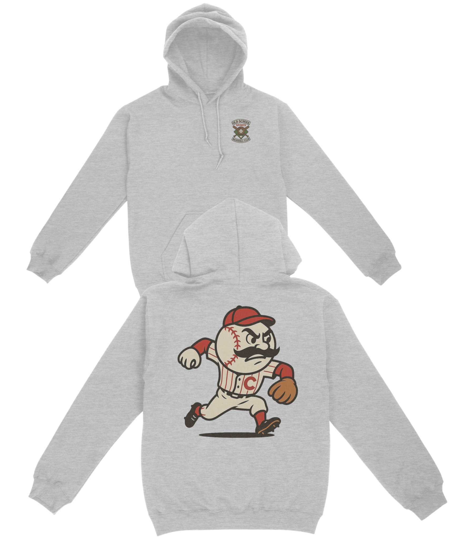 Cincinnati Baseball v2 Basic Hoodie - Old Time Sports