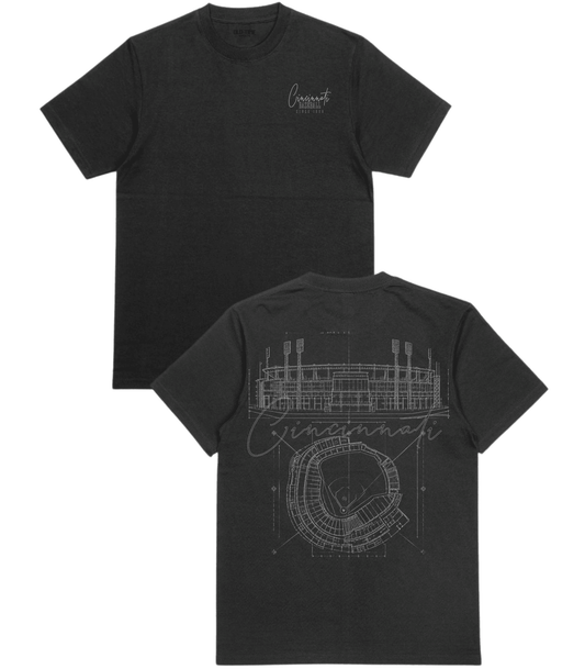 Cincinnati Blueprints T-Shirt - Old Time Sports