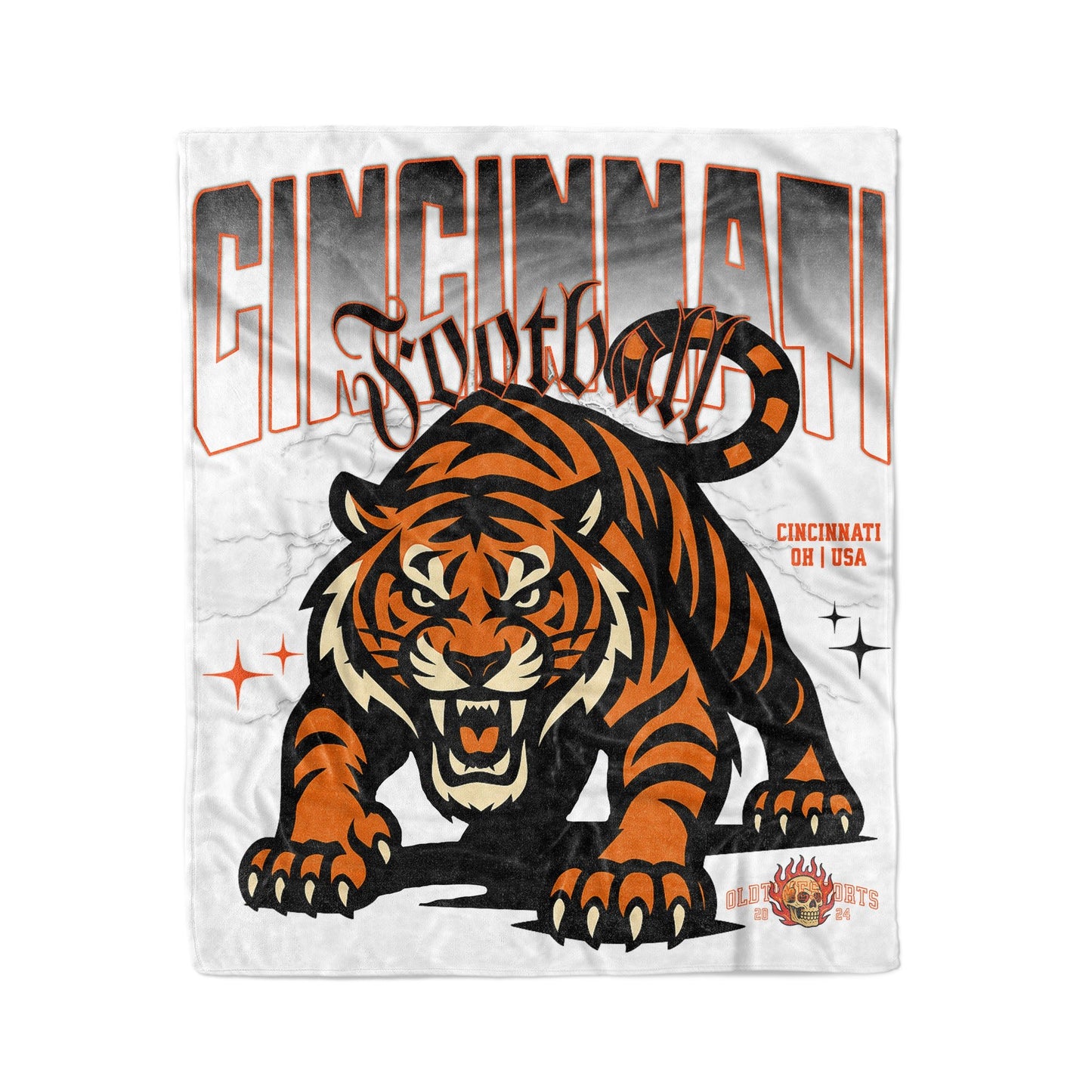 Cincinnati Football 50x60in Fleece Blanket - Old Time Sports