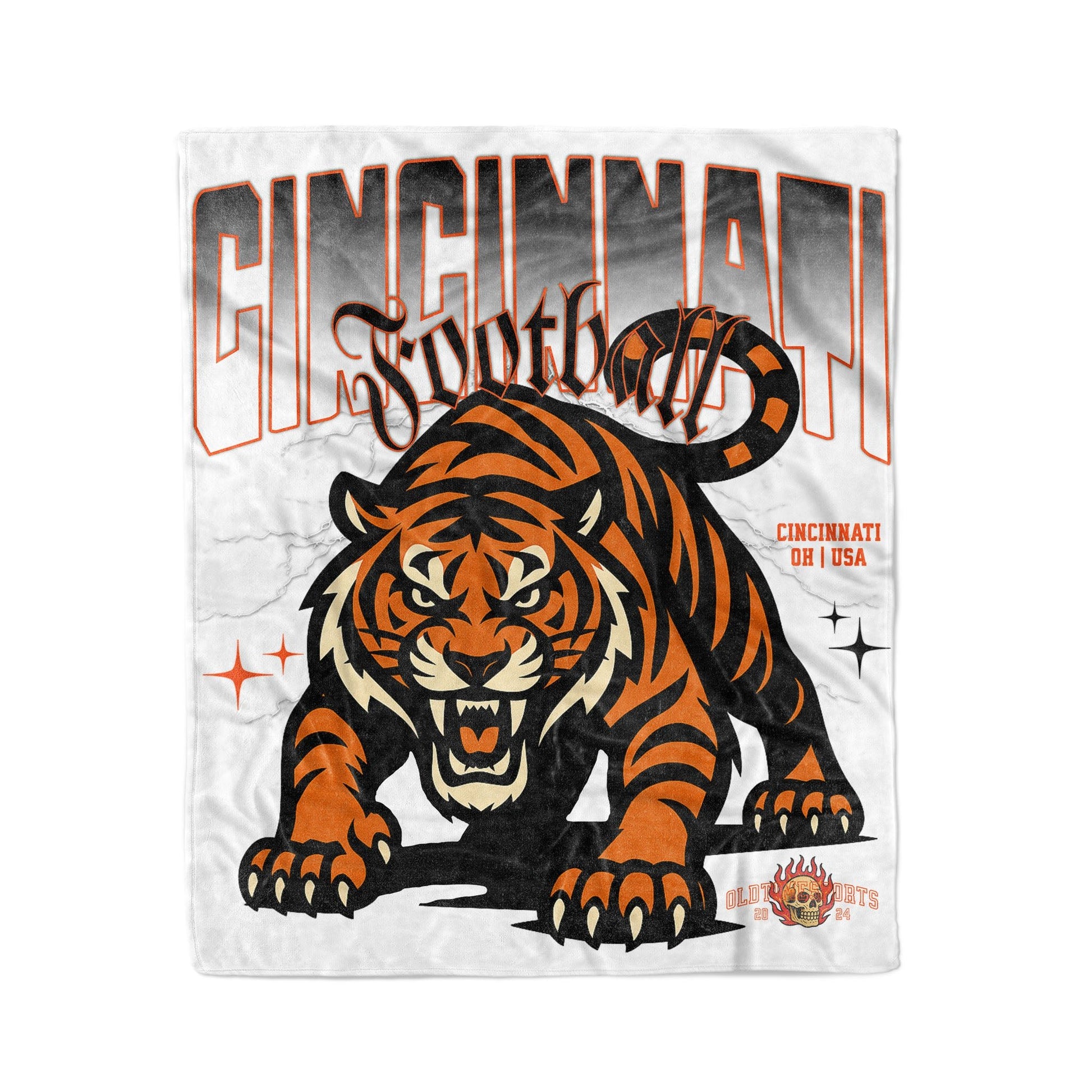 Cincinnati Football 50x60in Fleece Blanket - Old Time Sports