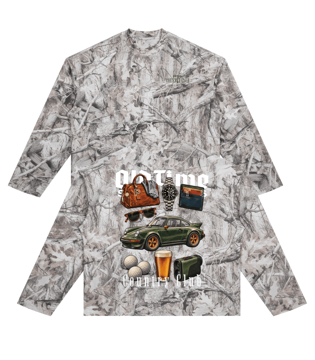 Country Club Waffle Camo Longsleeve - Old Time Sports