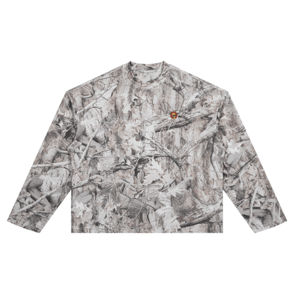 Cursive Logo Waffle Camo Longsleeve - Old Time Sports