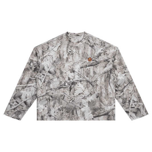 Cursive Logo Waffle Camo Longsleeve - Old Time Sports