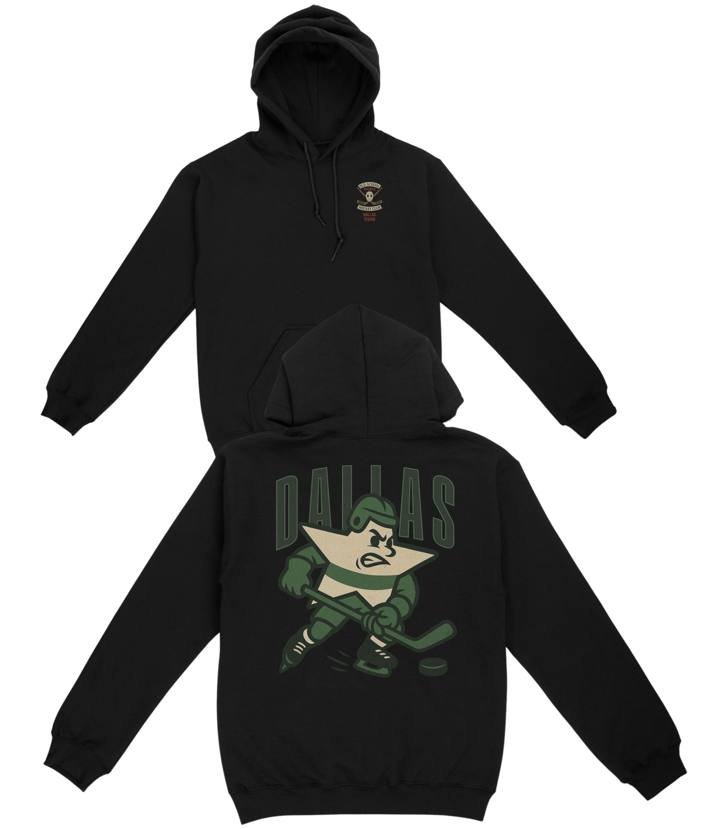 Dallas Hockey v1 Basic Hoodie - Old Time Sports