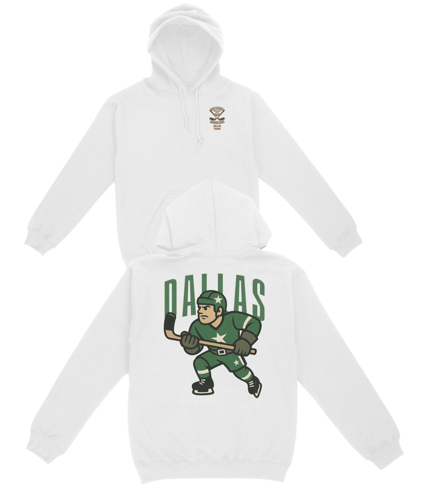Dallas Hockey v2 Basic Hoodie - Old Time Sports