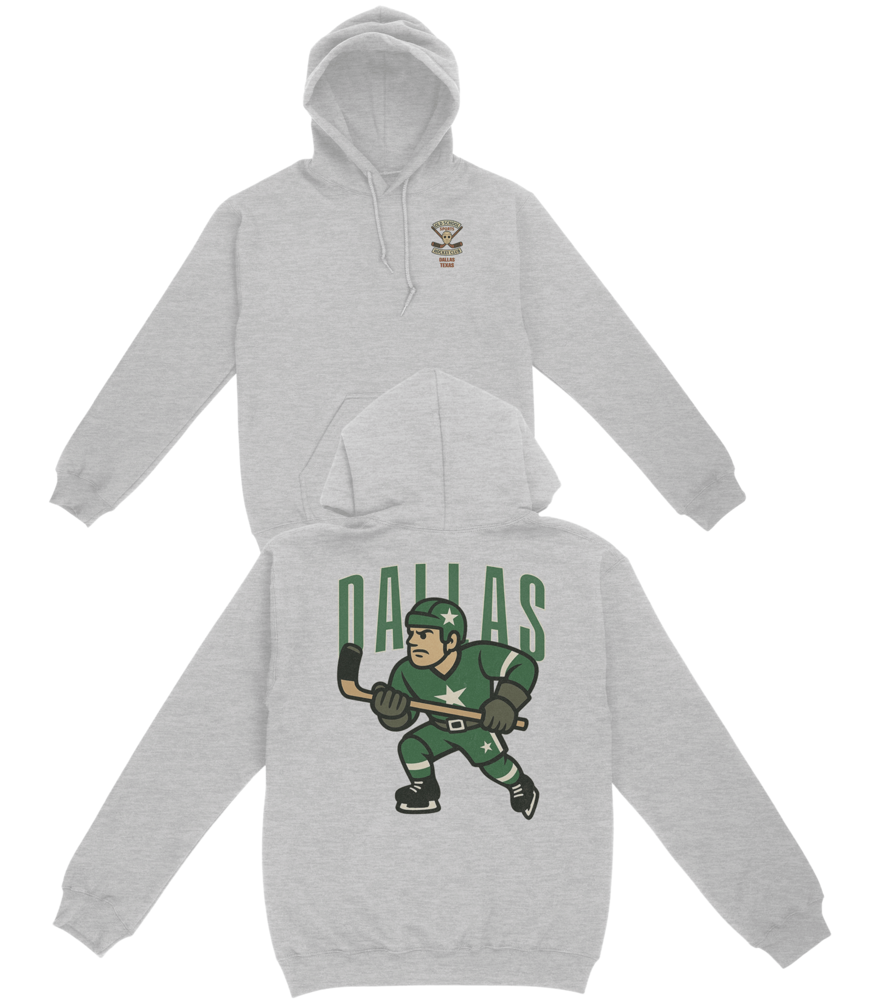 Dallas Hockey v2 Basic Hoodie - Old Time Sports