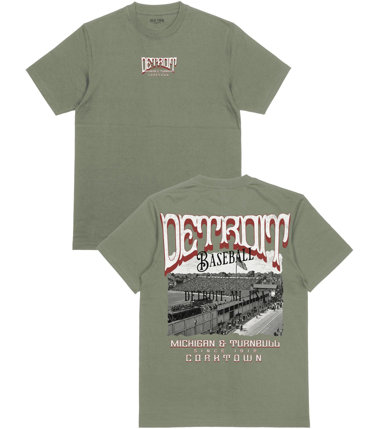 DET Baseball Poster T-Shirt - Old Time Sports