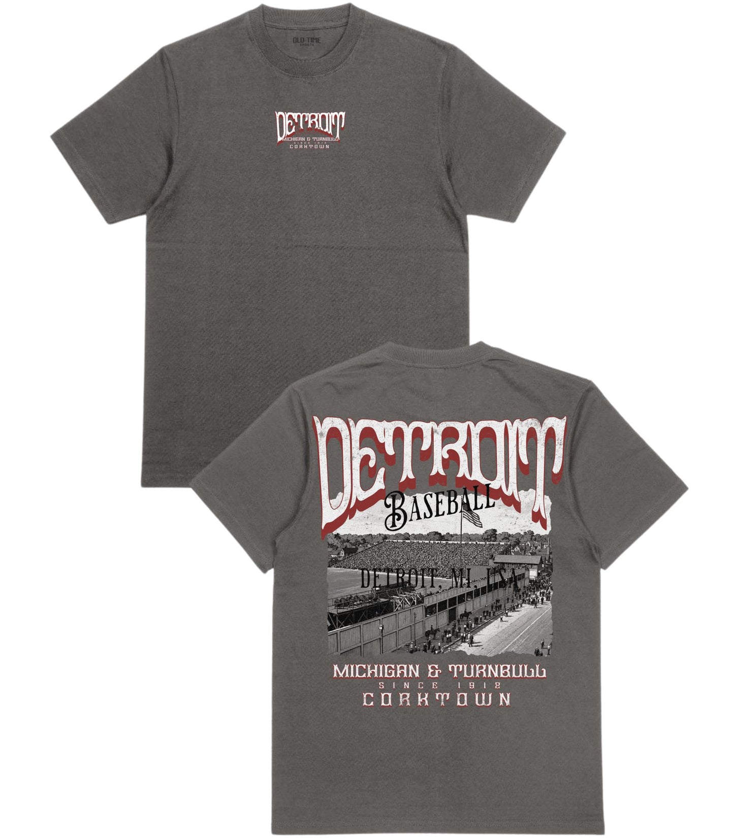 DET Baseball Poster T-Shirt - Old Time Sports