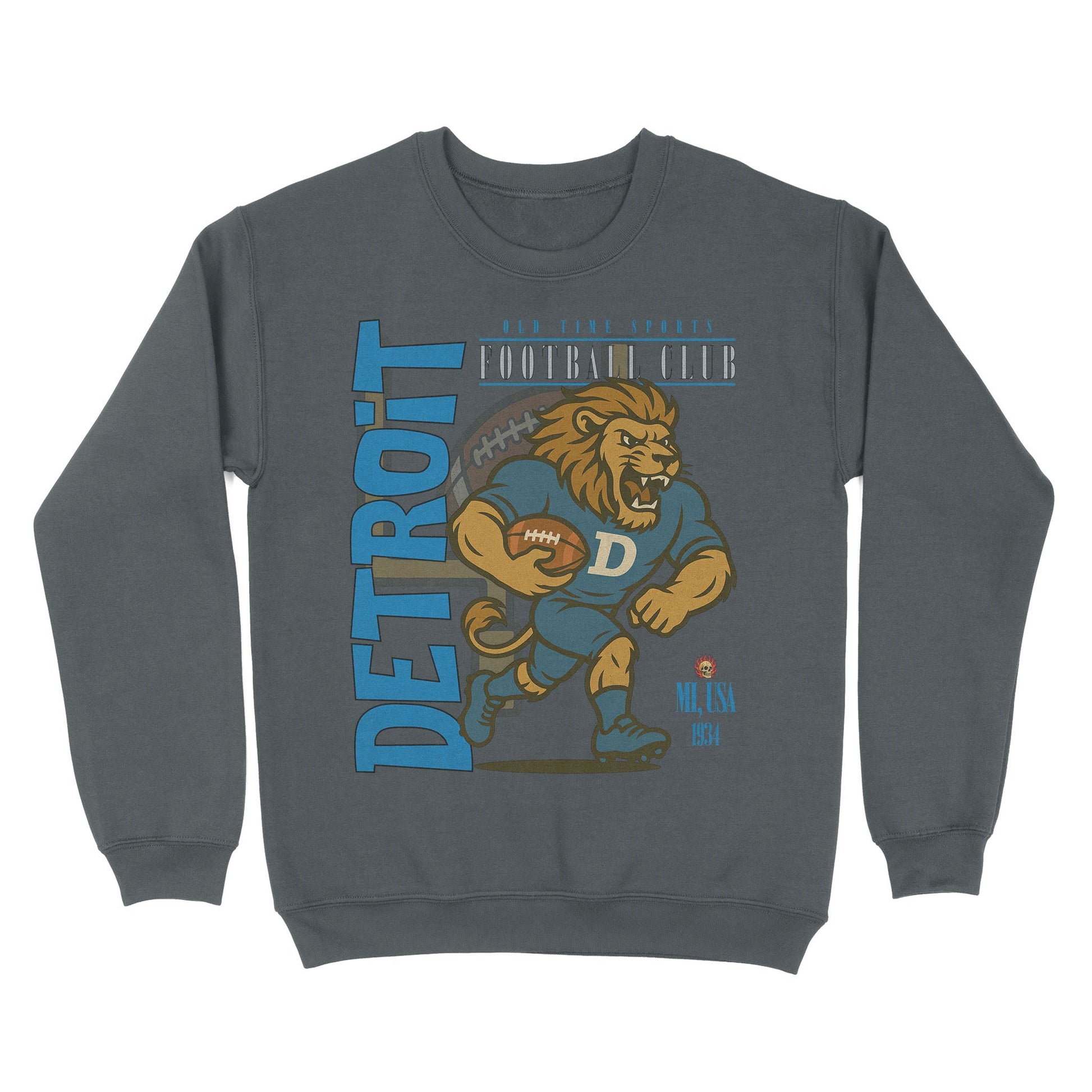 Detroit Football Basic Crewneck - Old Time Sports