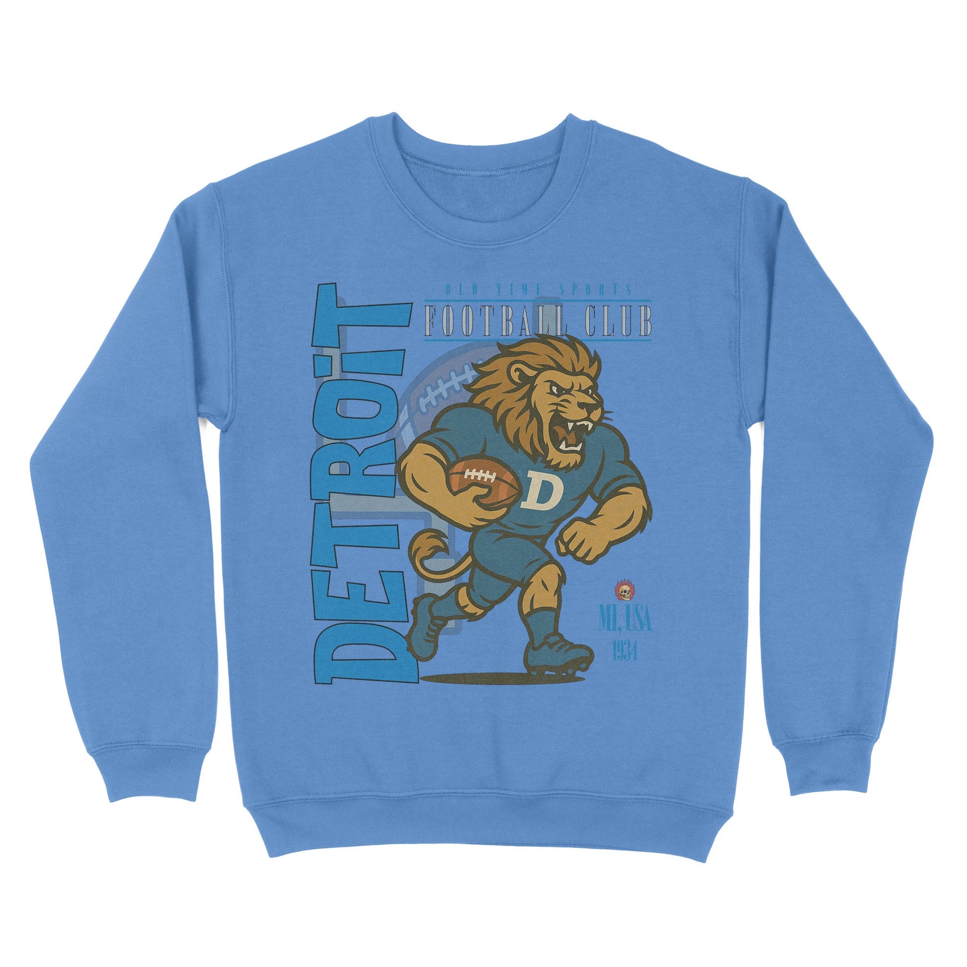 Detroit Football Basic Crewneck - Old Time Sports