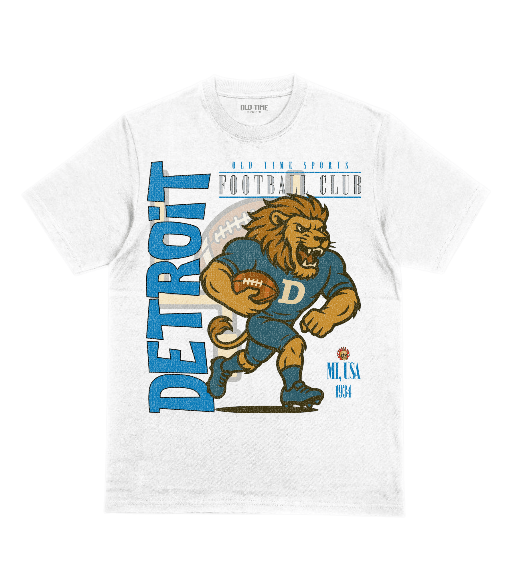 Detroit Football v2 T-Shirt - Old Time Sports