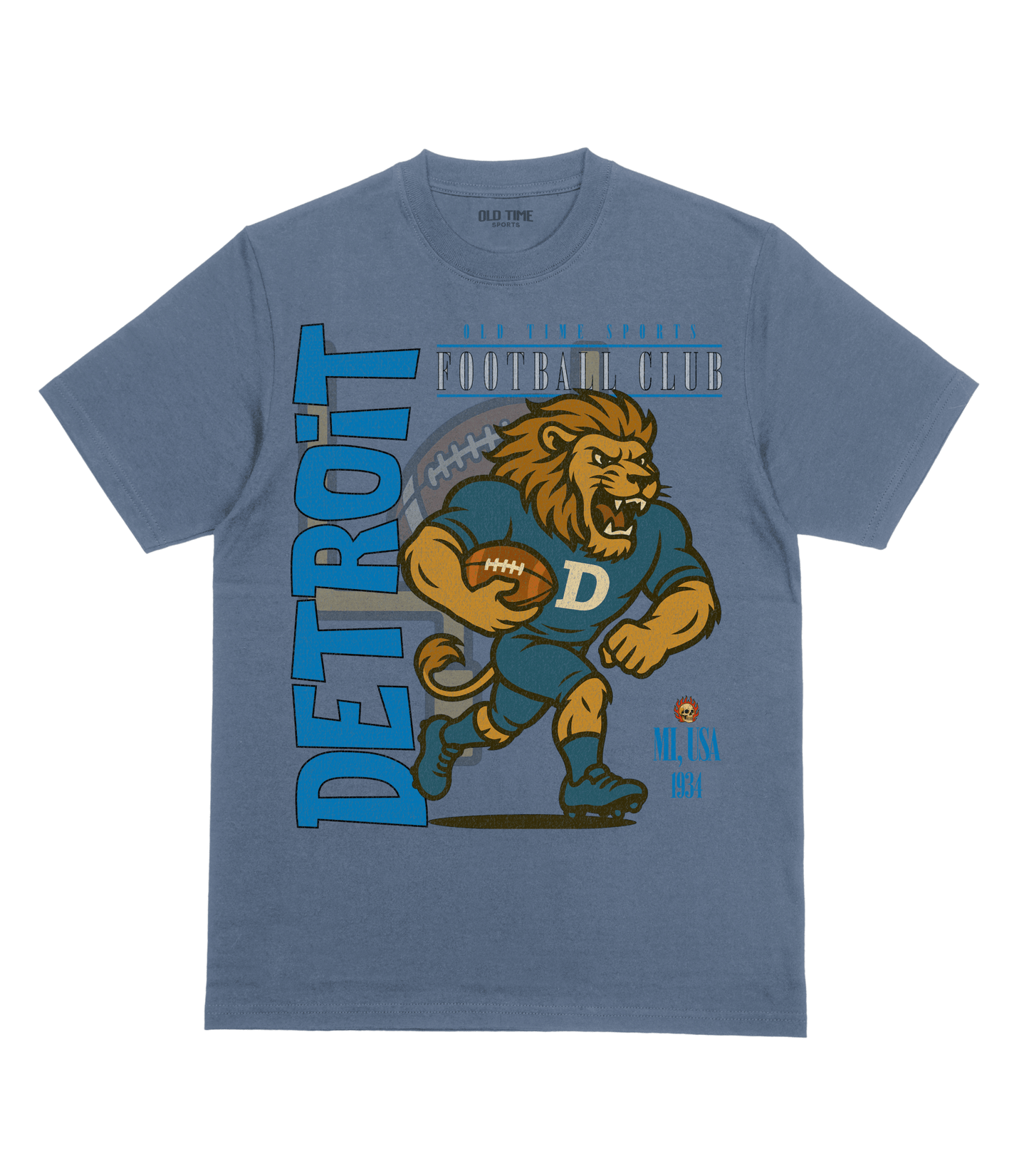 Detroit Football v2 T-Shirt - Old Time Sports
