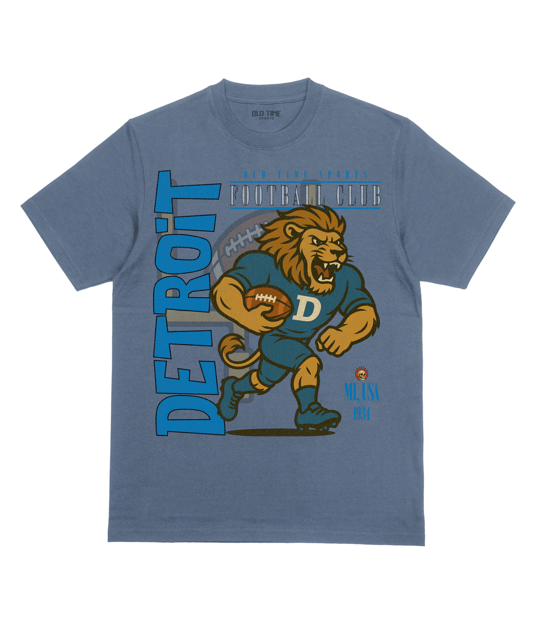 Detroit Football v2 T-Shirt - Old Time Sports