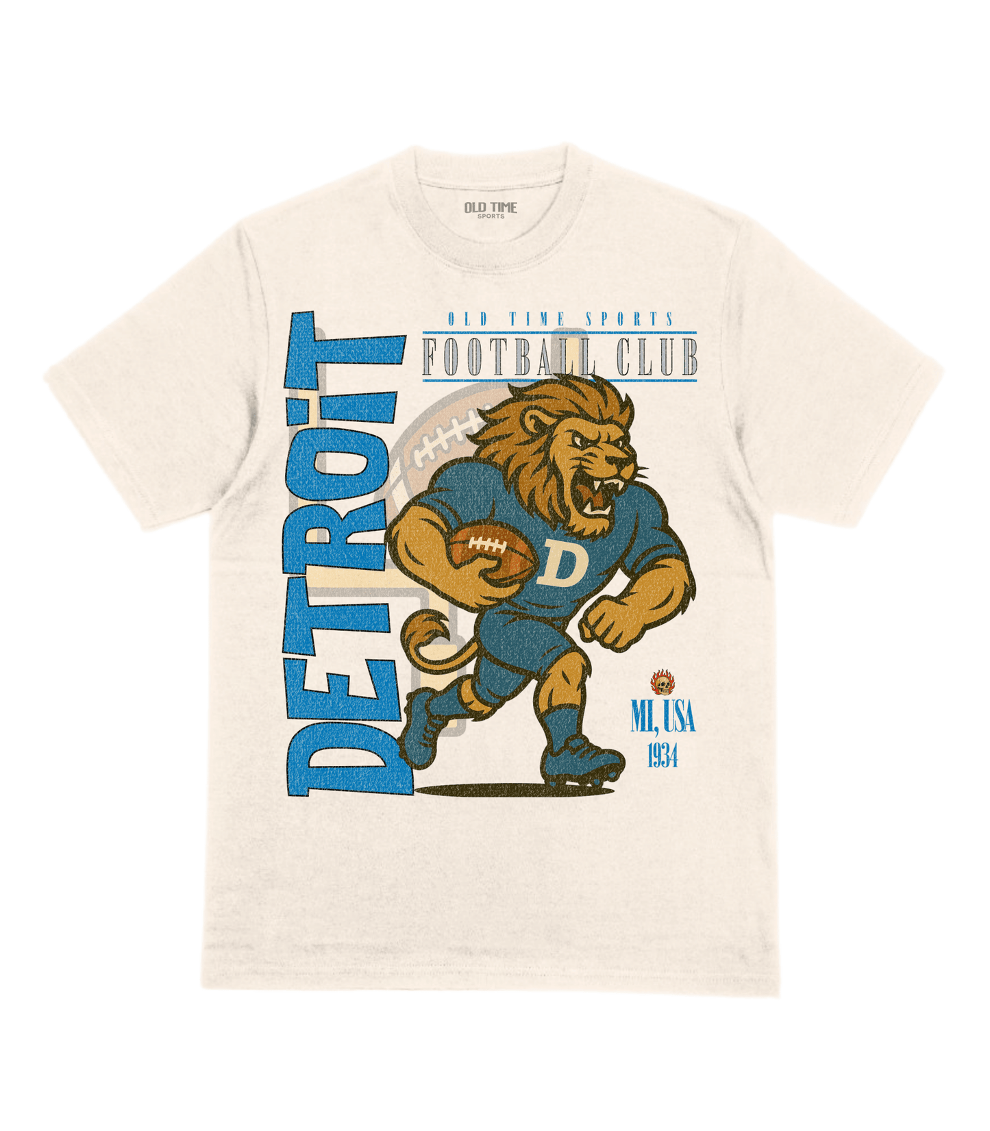 Detroit Football v2 T-Shirt - Old Time Sports