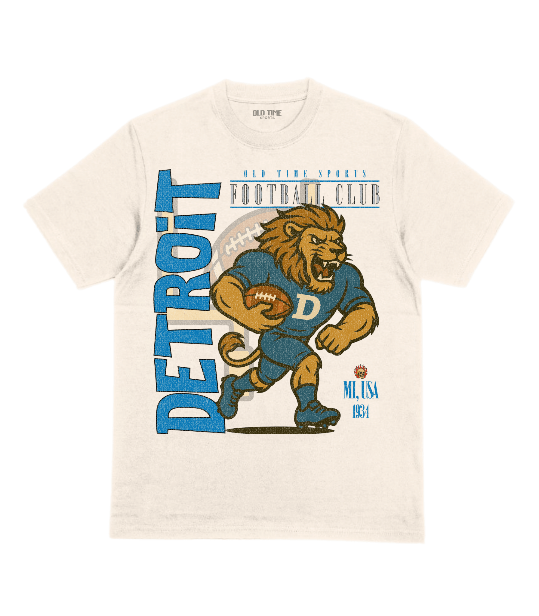 Detroit Football v2 T-Shirt - Old Time Sports