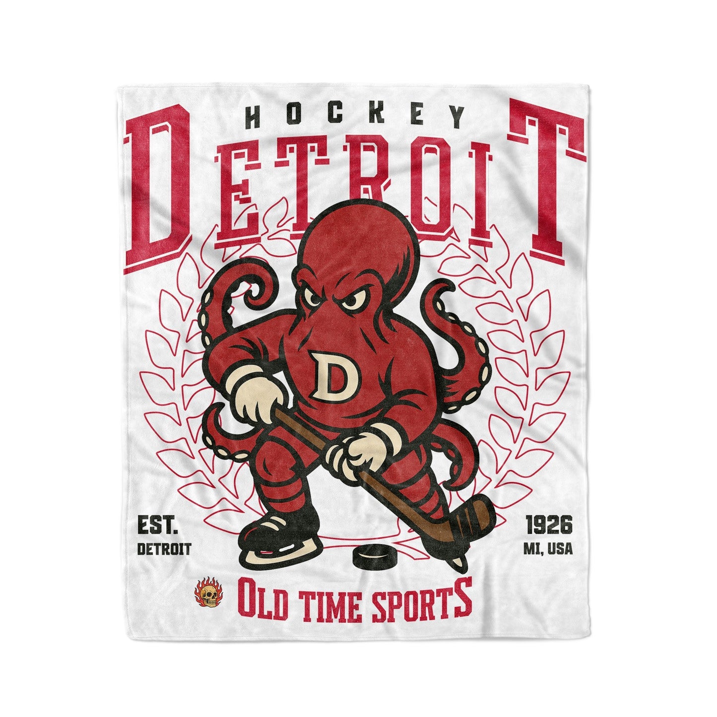 Detroit Hockey 50x60in Fleece Blanket - Old Time Sports