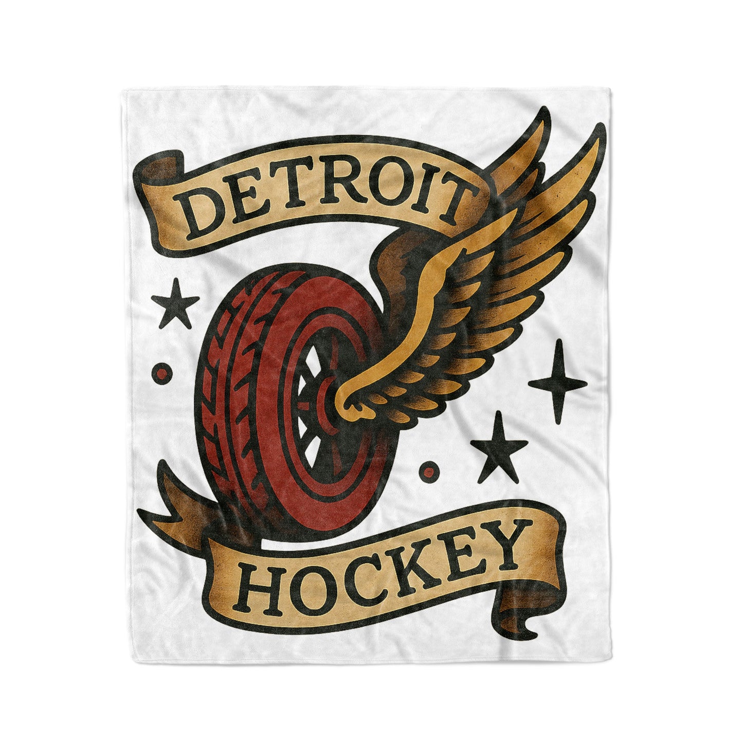 Detroit Hockey 50x60in Fleece Blanket v2 - Old Time Sports
