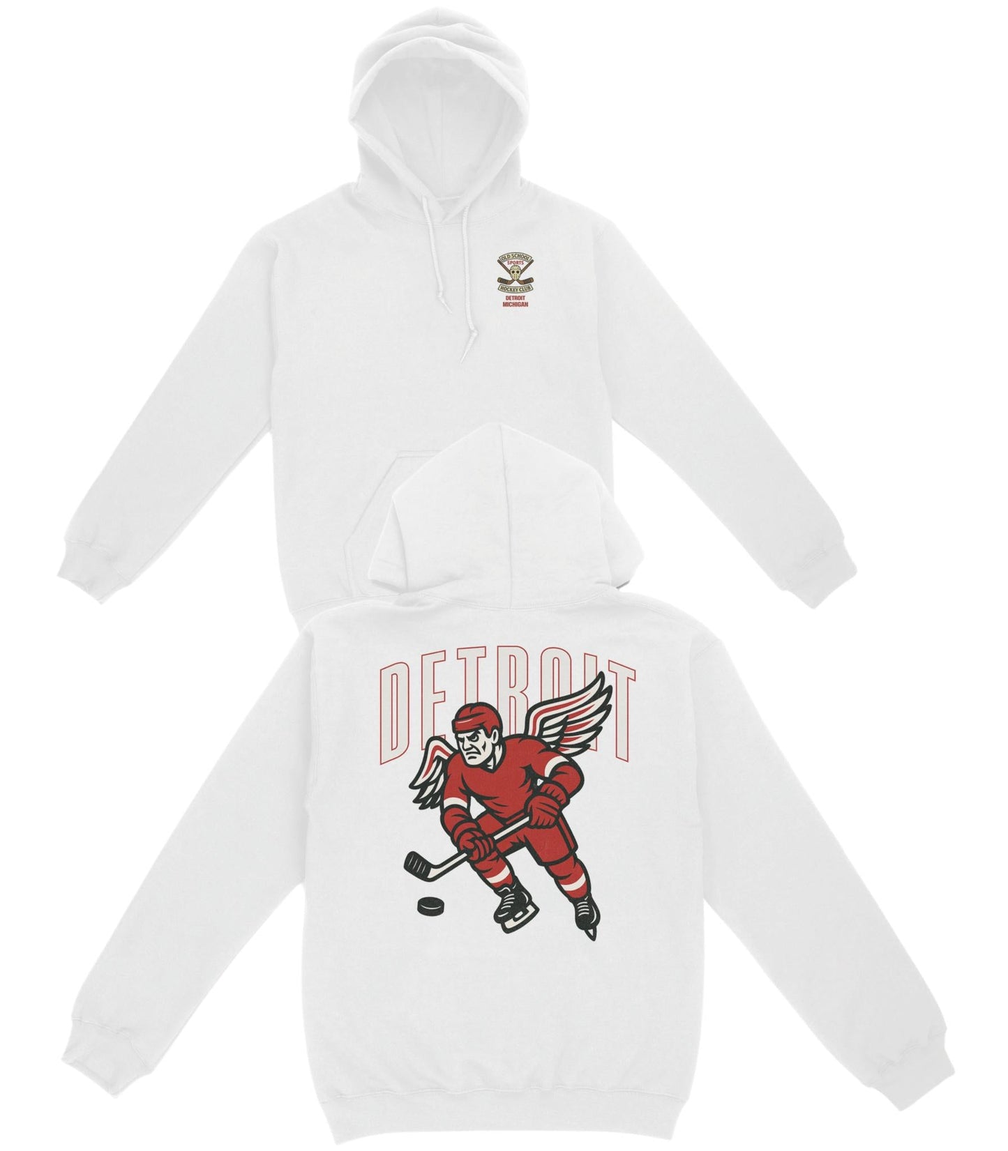Detroit Hockey v1 Basic Hoodie
