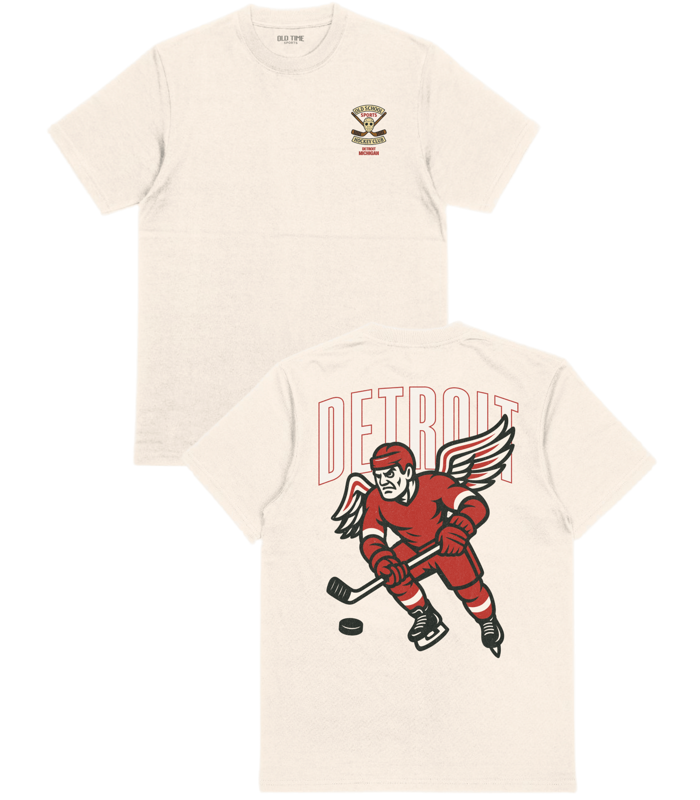 Detroit Hockey v1 T-Shirt - Old Time Sports