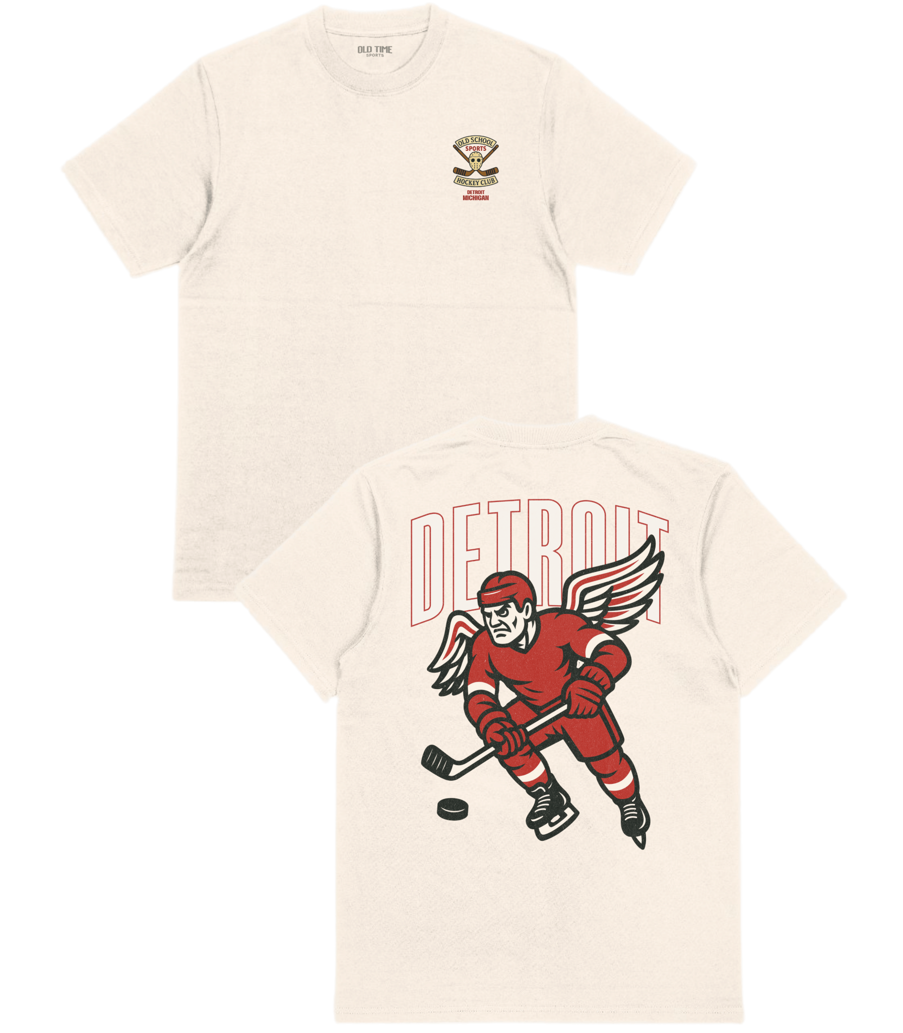 Detroit Hockey v1 T-Shirt - Old Time Sports