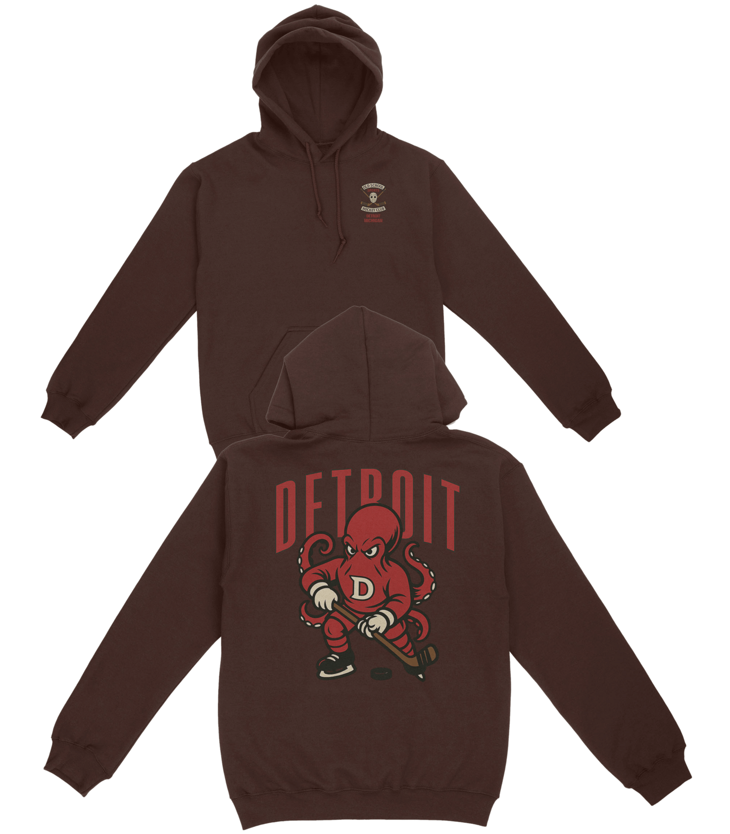 Detroit Hockey v2 Basic Hoodie - Old Time Sports