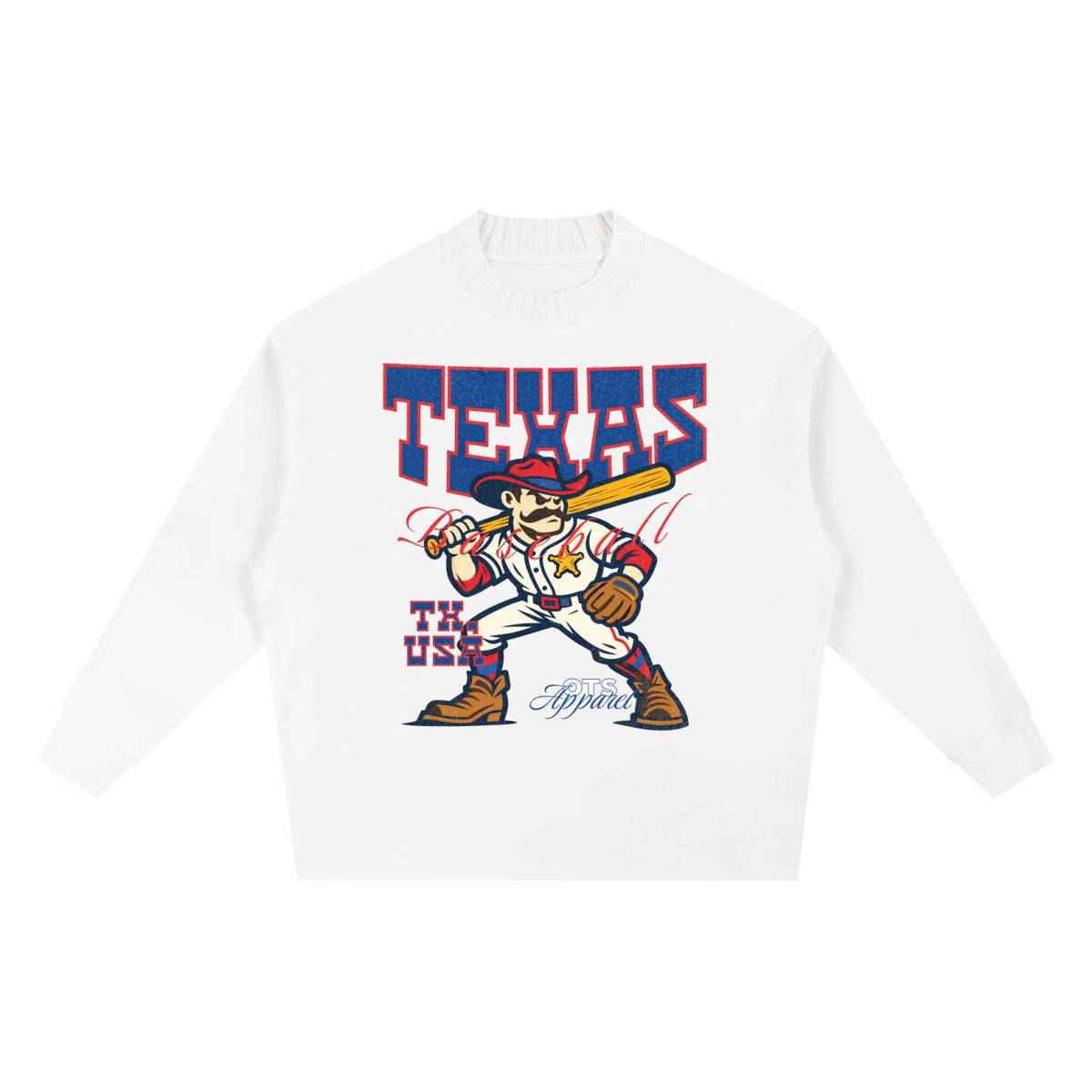 texas,baseball,one,knitted,sweater,unisex,tapstitch,dtg