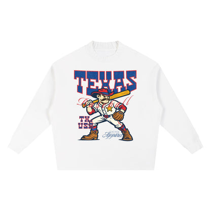 texas,baseball,one,knitted,sweater,unisex,tapstitch,dtg