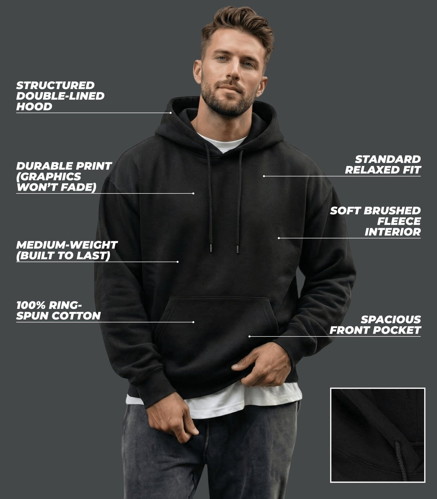 Edmonton Hockey Basic Hoodie