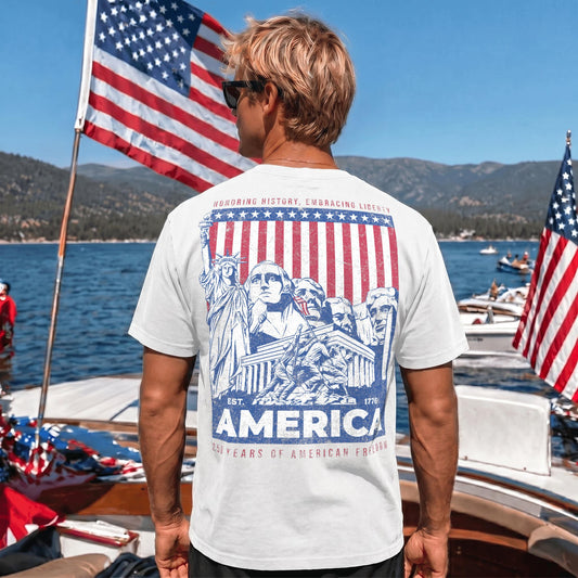 Embracing Liberty T-Shirt - Old Time Sports