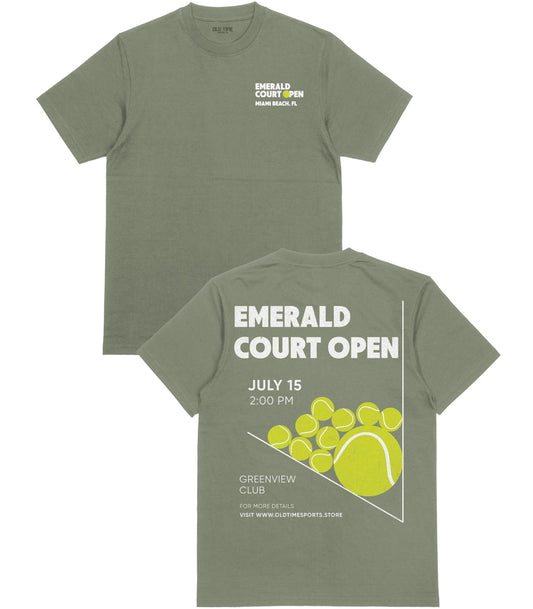 Emerald Court Open T-shirt - Old Time Sports