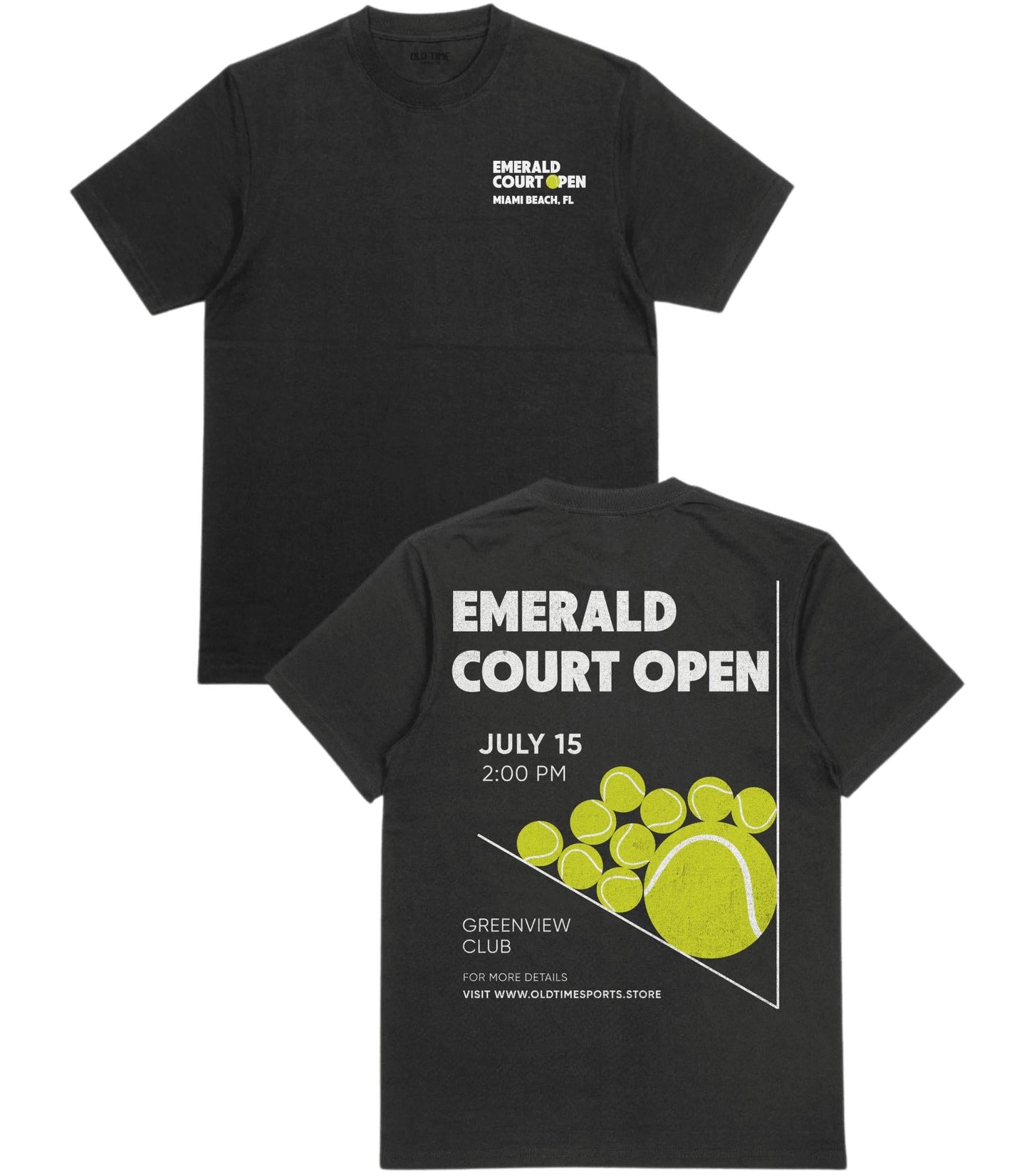 Emerald Court Open T-shirt - Old Time Sports